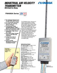 Thumbnail of document Data Sheet - FMA902A-MA Hot Wire Air Velocity Transmitter w/Alarm Contact